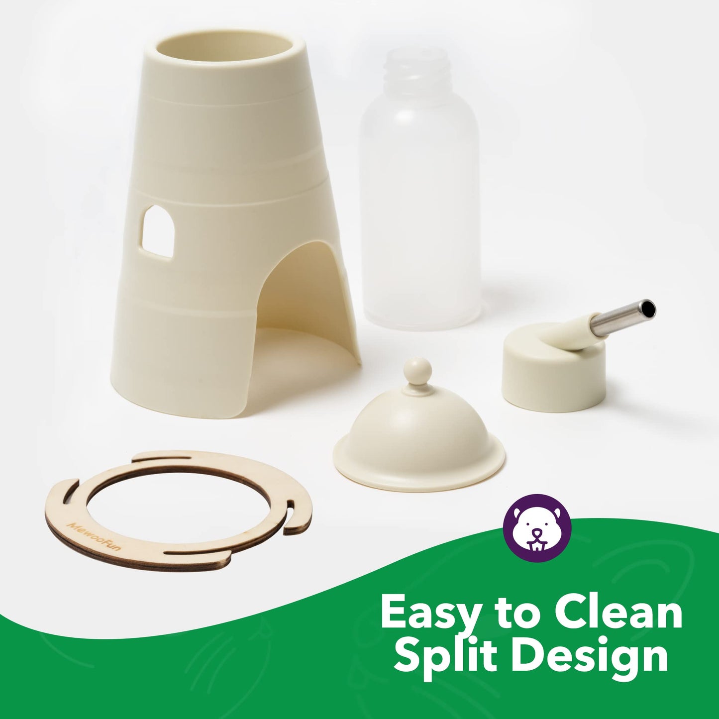 Hamster Water Bottle With Stand & Hideout Space 150ml
