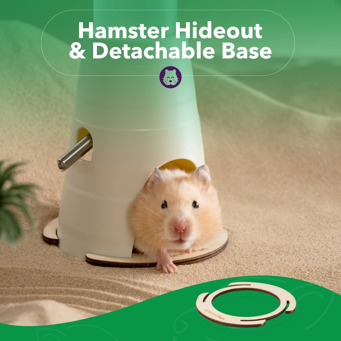 Hamster Water Bottle With Stand & Hideout Space 150ml